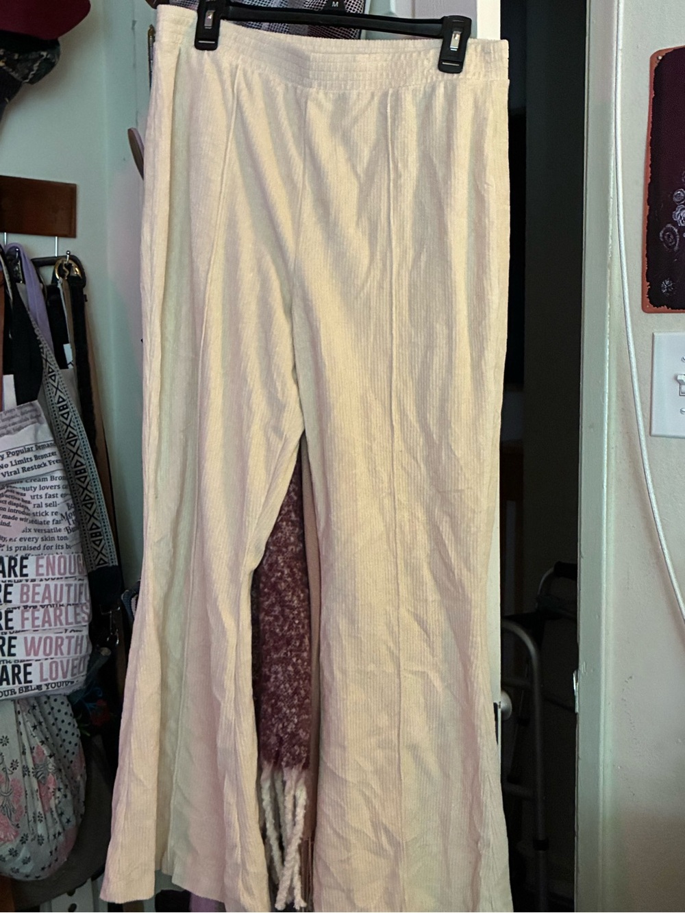 aerie Cream Maxi Skirt with Elastic Waist